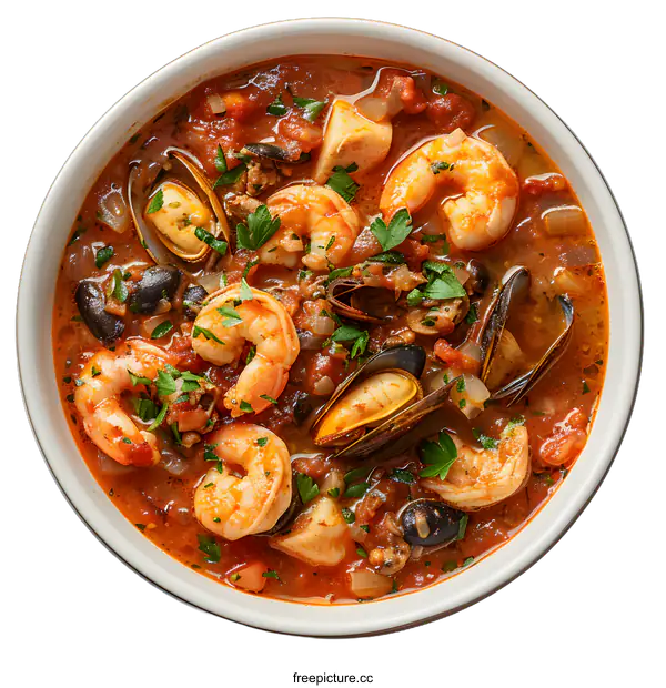 [Transparent Background PNG]seafood chowder in a bowl