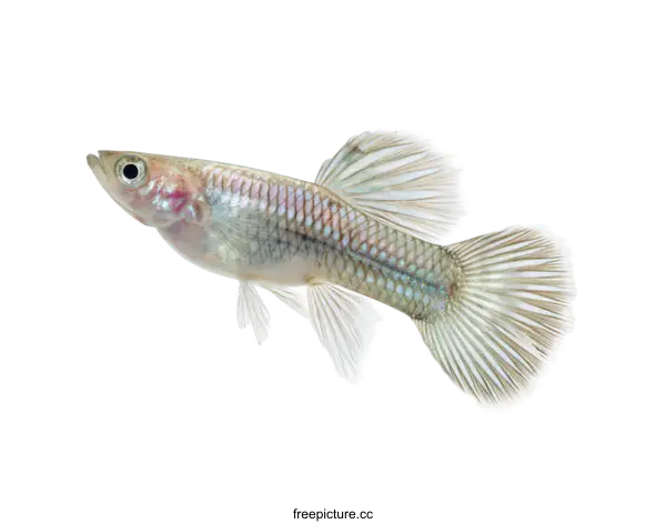 [Transparent Background PNG]Closeup of a beautiful guppy fish