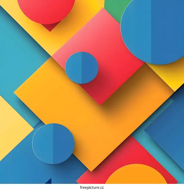 Abstract Colorful Geometric Shapes Design Background