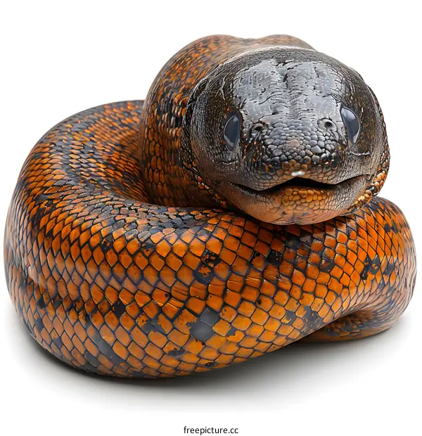 Striking Orange and Black Snake Portrait