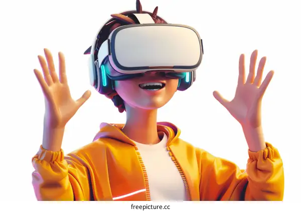 Person wearing VR headset