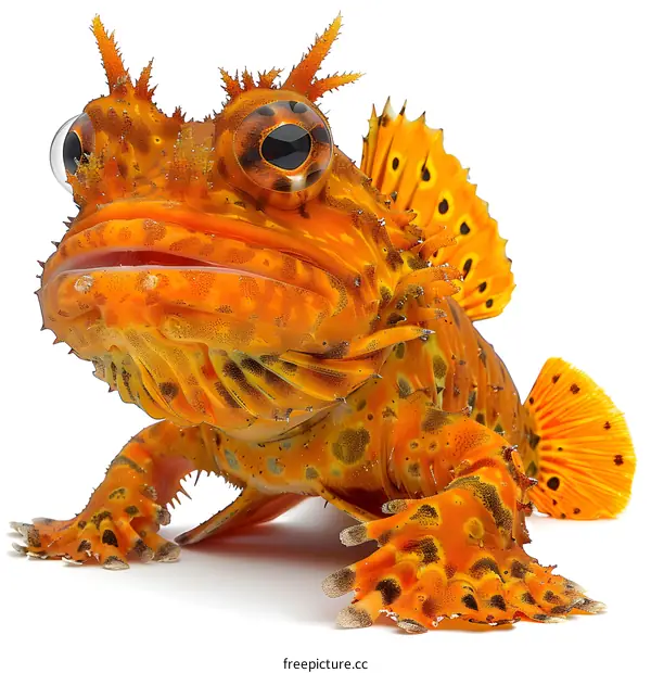 Orange Fish on White Background