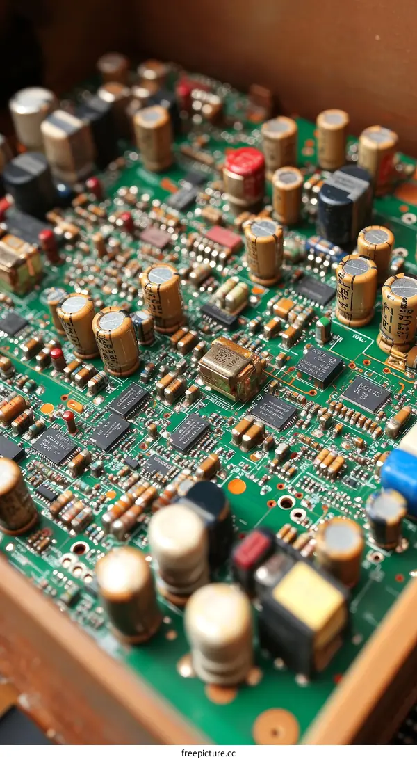 Close-up Electronic Circuit Board