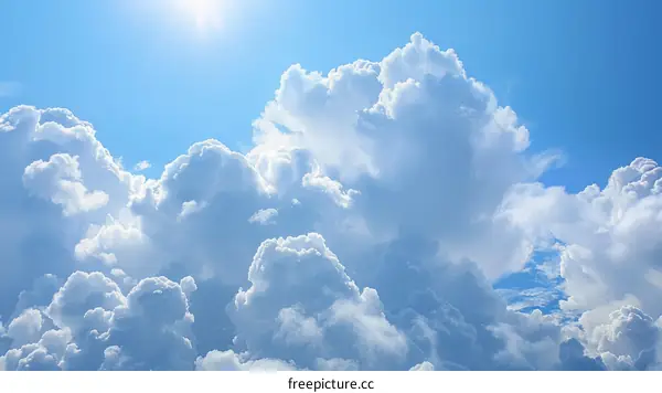 Stunning White Clouds Against a Blue Sky