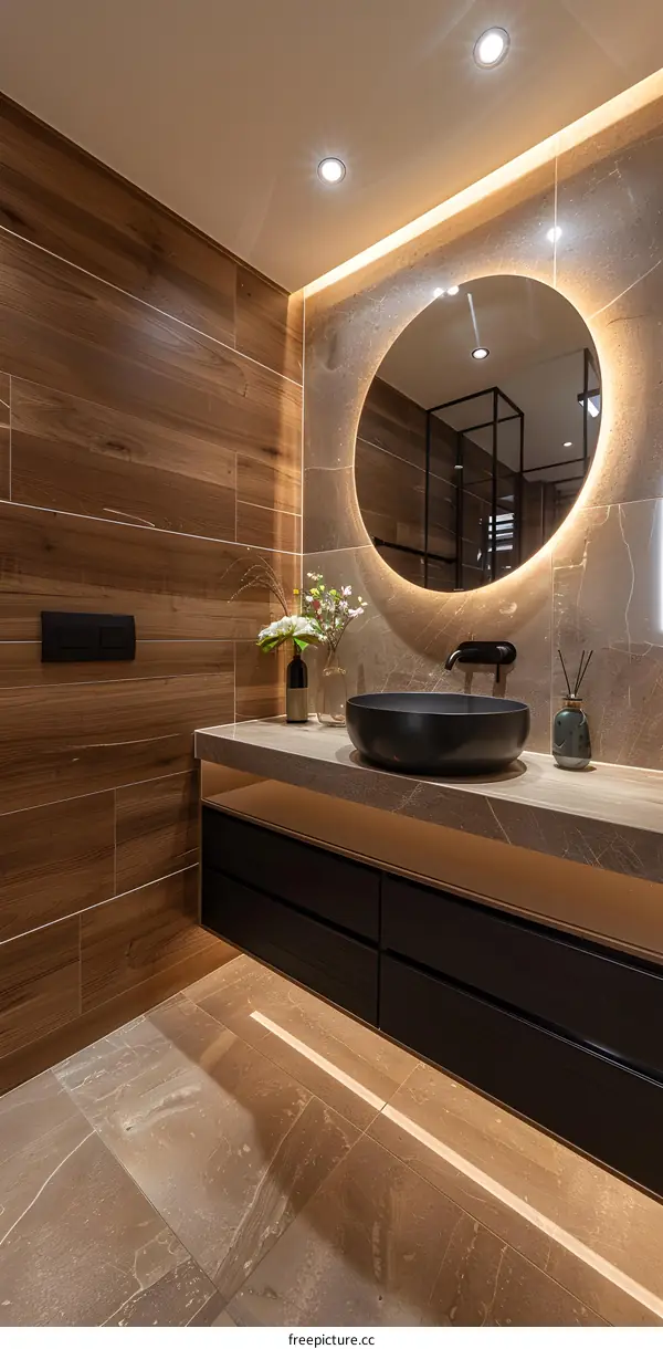 A modern bathroom