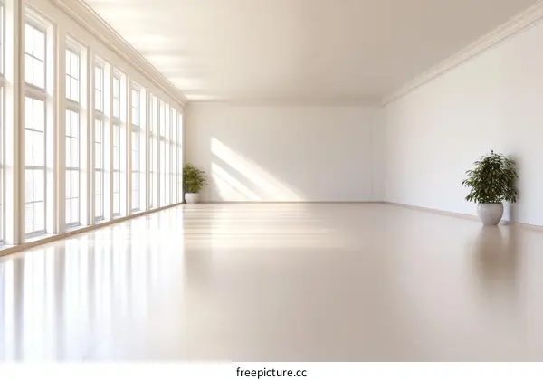 Empty Spacious Modern Room Interior Design