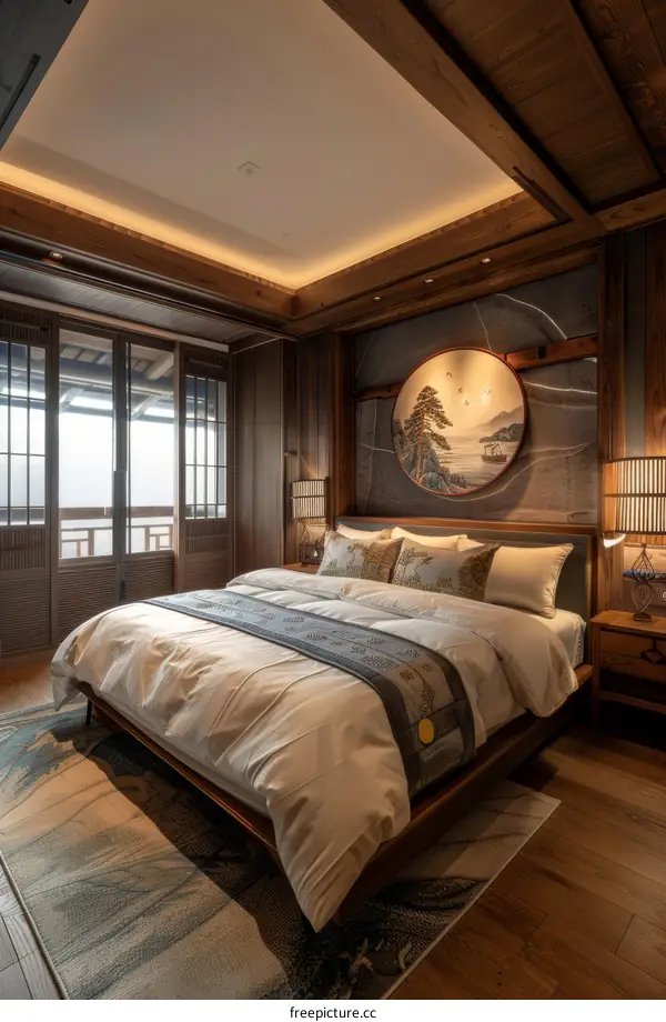 Elegant Chinese-style Bedroom Interior Design