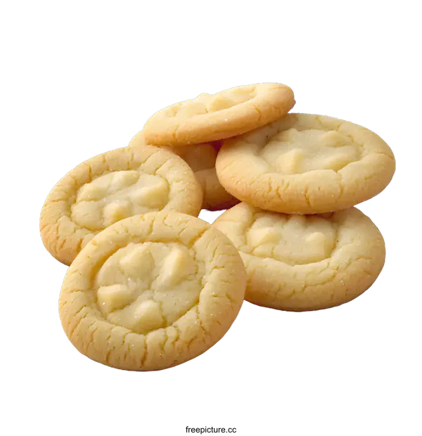 [Transparent Background PNG]A stack of butter cookies