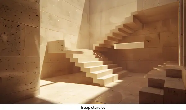 Minimalist Concrete Staircase Interior Design