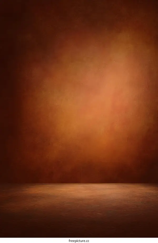 Rustic Brown Studio Background with Empty Floor