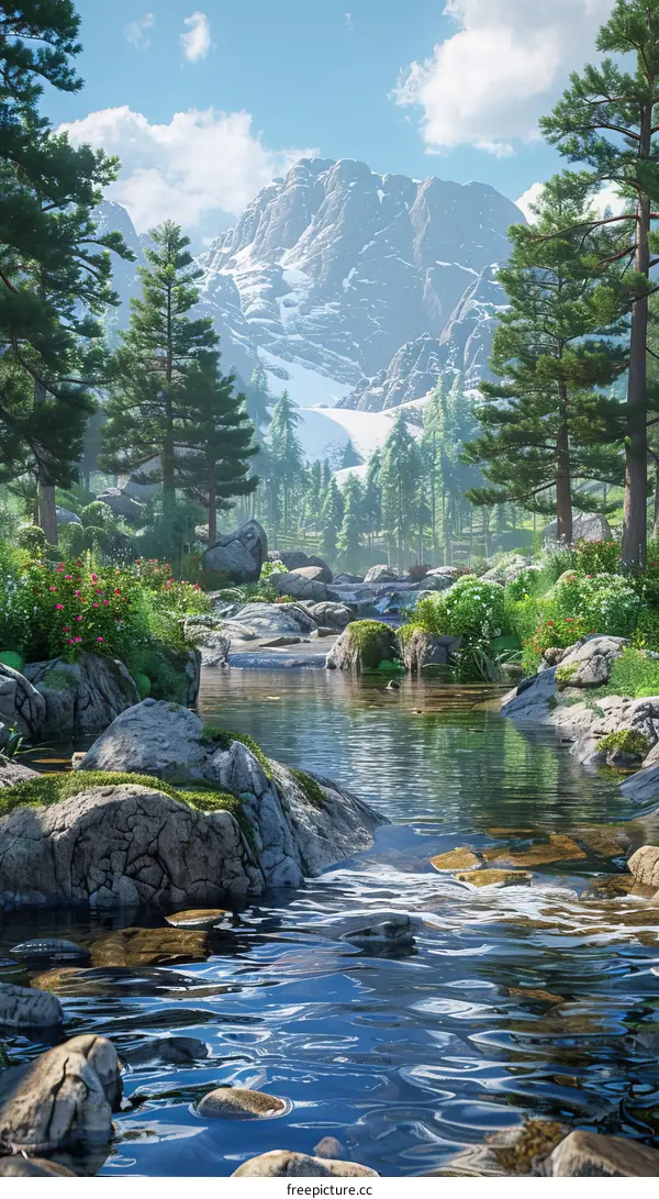 Summer Serenity: Rocky Mountain Stream