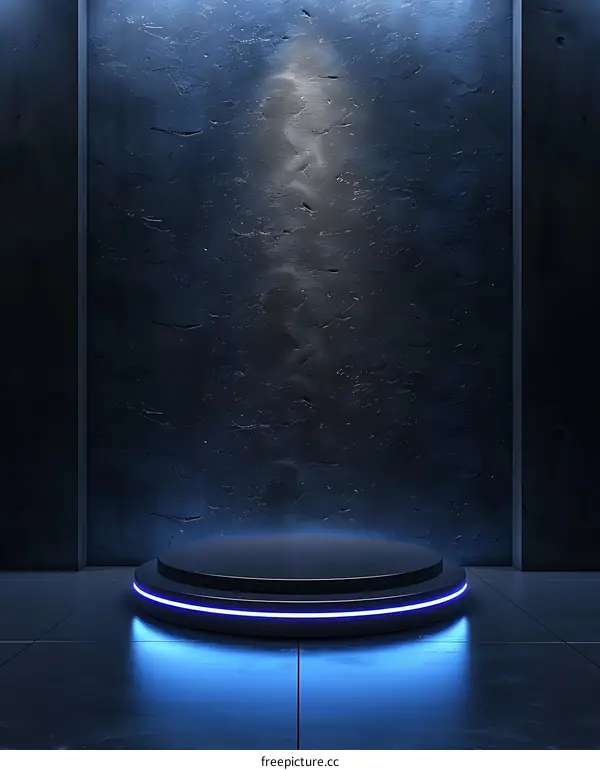 Blue and Black Futuristic Sci-Fi Stage