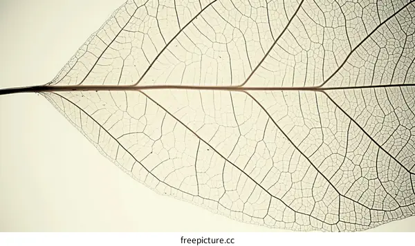 Close-up of a leaf skeleton