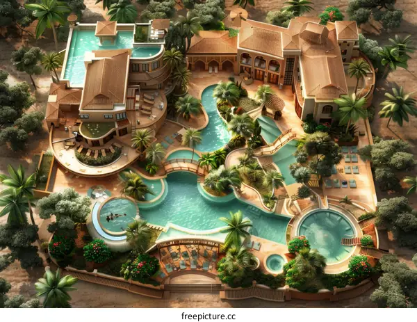 Captivating Resort Amidst Towering Palms