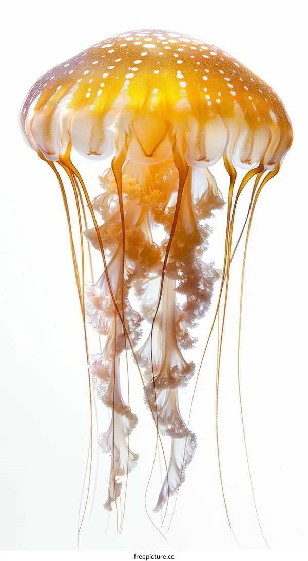 A Stunning Jellyfish with Flowing Tentacles