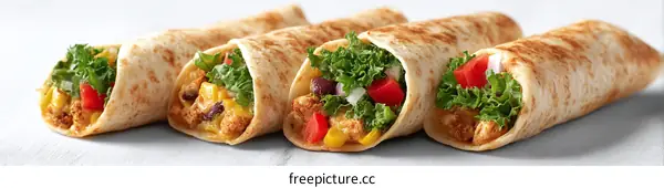 Delicious Chicken Wraps with Fresh Vegetables