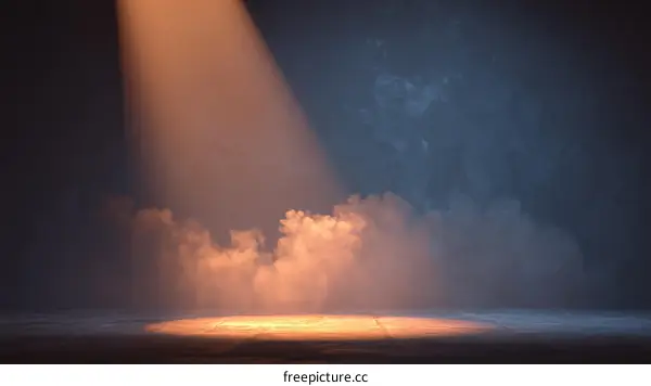 Spotlight Stage Background with Smoke