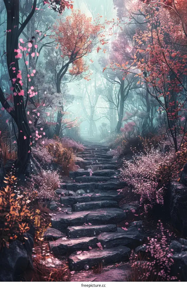 Mystical Journey through Ethereal Forest