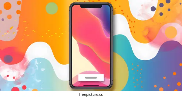 Abstract Mobile Phone Wallpaper with Colorful Design