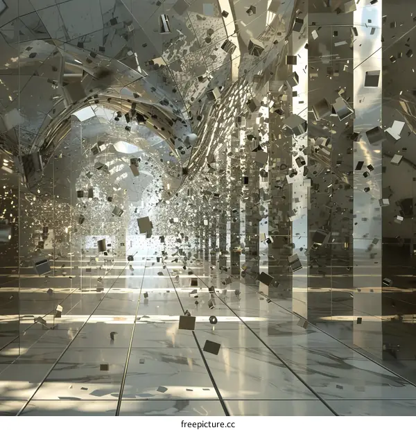 Abstract Futuristic Architectural Corridor