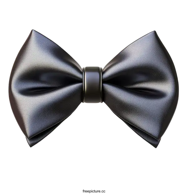 [Transparent Background PNG]Elegant Black Bow Tie Illustration