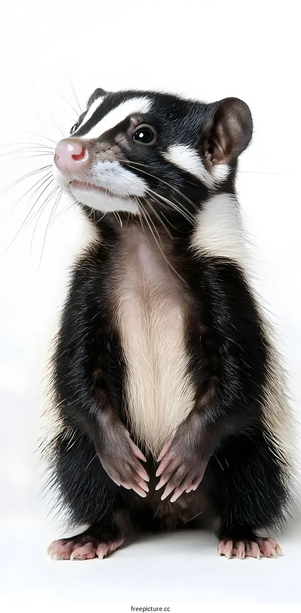 Close Up of a Binturong with Black and White Fur