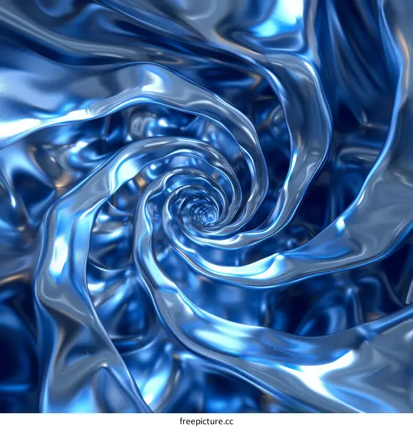 Liquid Tunnel in Vibrant Blue Hues