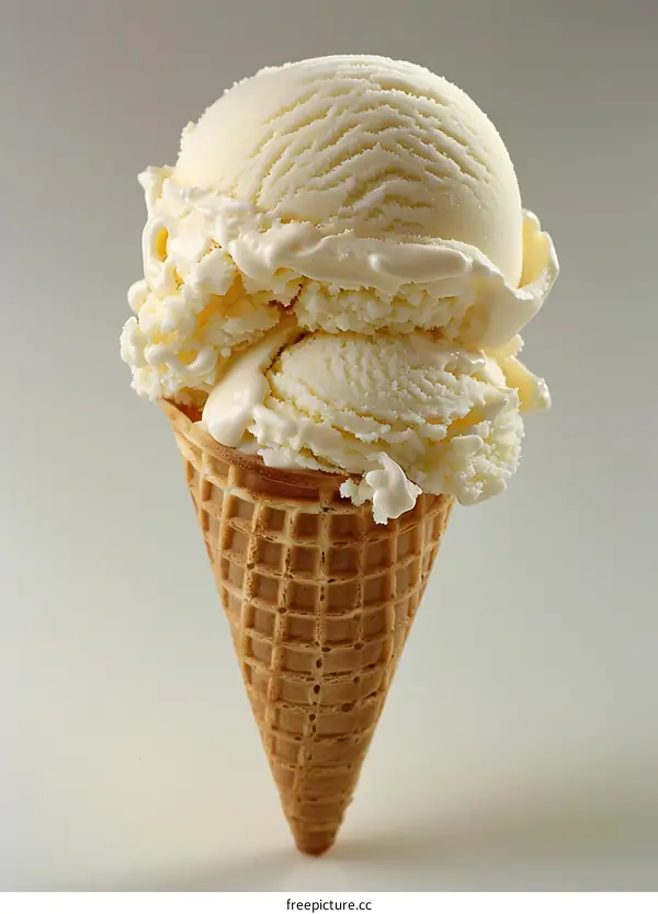 Vanilla ice cream cone