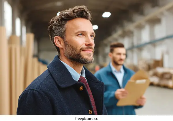 Warehouse Supervisor Inspecting Inventory