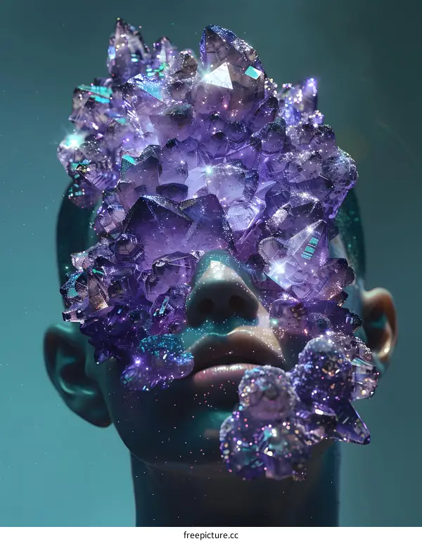 Amethyst Crystal Face Art
