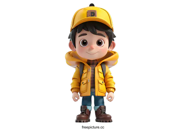 [Transparent Background PNG]Cute 3D cartoon boy character