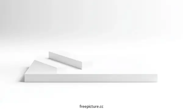 Abstract White Geometric Display Stand