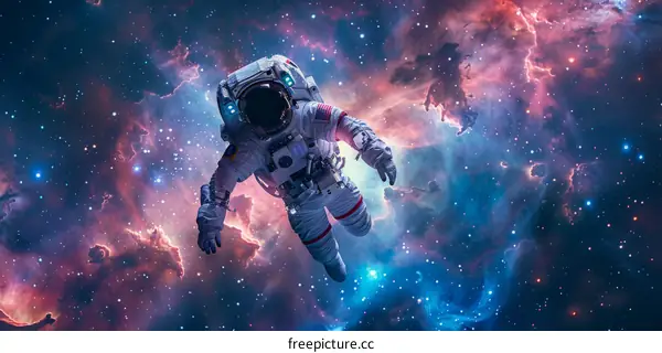 Astronaut Floating in Space
