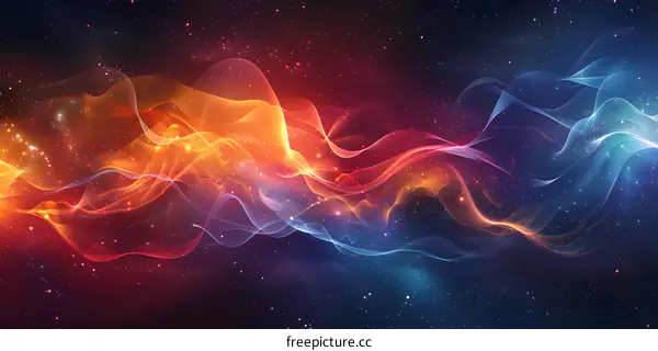 Wavy energy colorful abstract background