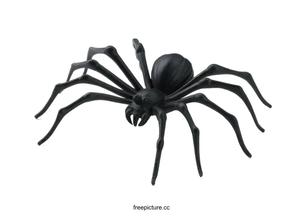 [Transparent Background PNG]Black Spider Illustration on White Background