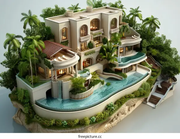 Luxurious Villa Overlooking the Edge Of a Cliff