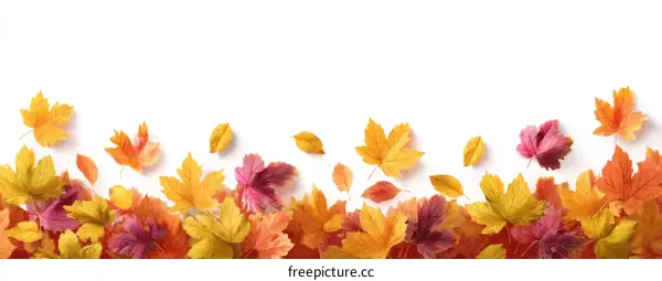 Autumn Leaves Background in Vibrant Colors