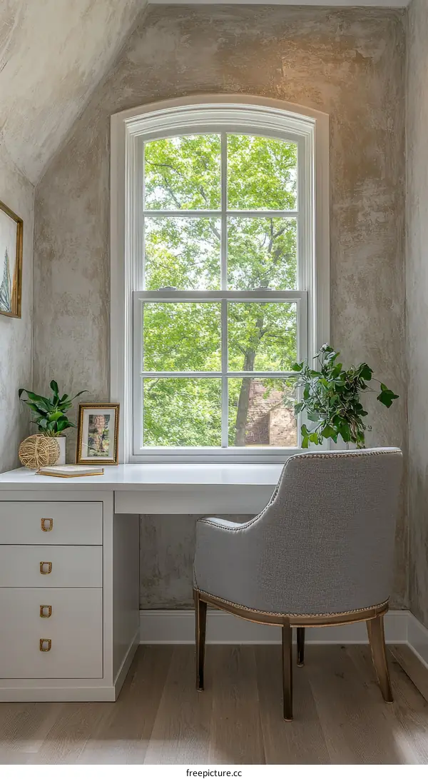 Cozy Window Desk Nook with Natural Light