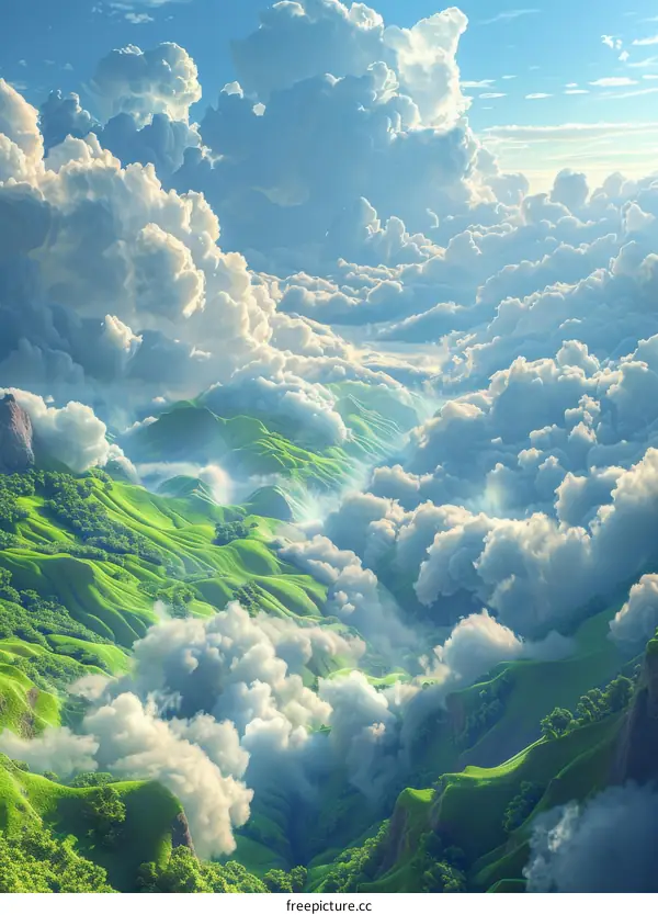 Green Mountains and White Clouds