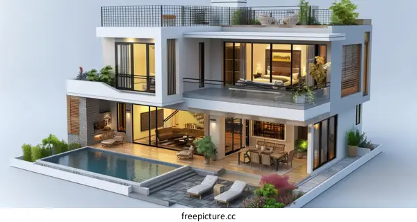 Modern Home With Private Pool