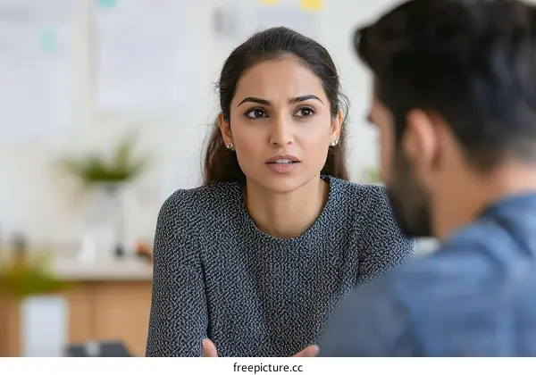 Business Discussion  Two People Conversation