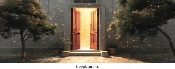 Mystical Open Doorway to Another Dimension