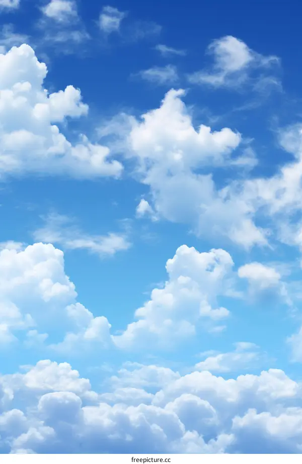 Blue sky with white clouds background