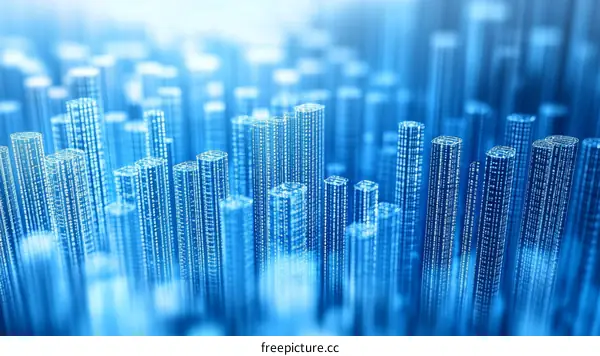 Digital Cityscape Illustration Abstract Architecture