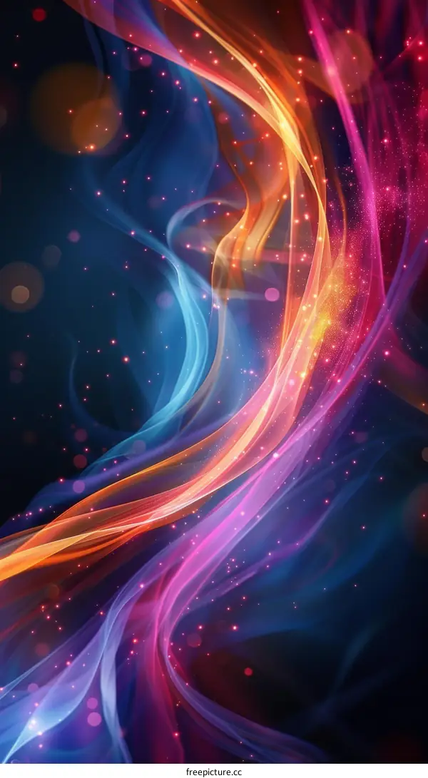 Colorful abstract background with magic glowing light