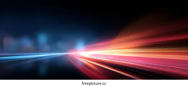 Abstract Speed Light Trails at Night