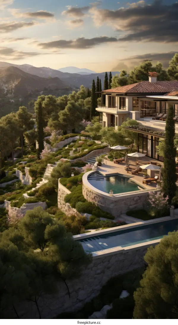 Luxury Modern Villa with Mountain Views and Private Pool