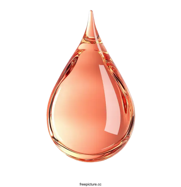 [Transparent Background PNG]A Beautiful and Transparent Orange Drop
