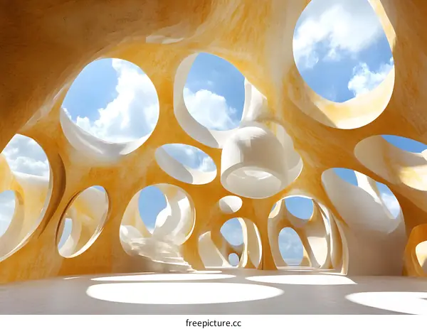 Abstract Architecture with Circular Windows