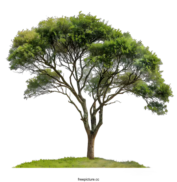 [Transparent Background PNG]Green Tree Isolated on White Background